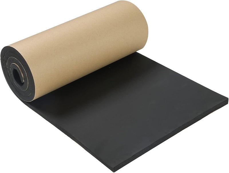 MYFULLY Sponge Neoprene Roll with Adhesive, Waterproof Foam Rubber Sheet Cut to Multiple Dimensions and Lengths for Shock Pad, Gaskets, DIY, Crafts (1/2" Thick x12 Wide x 54" Long) - Image 1